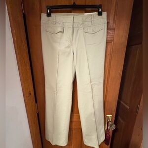 Ann Taylor Loft Flare-Leg Pants in Khaki